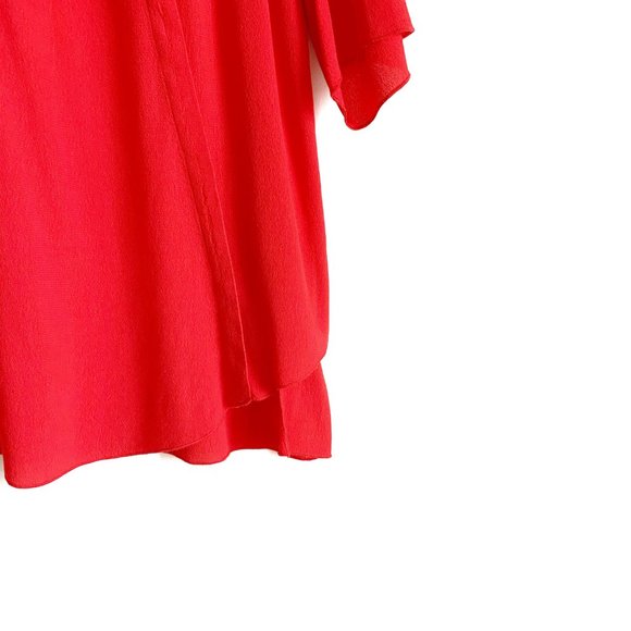 Aritzia | Babaton Red/Orange Blouse With Side Slit - Picture 7 of 7
